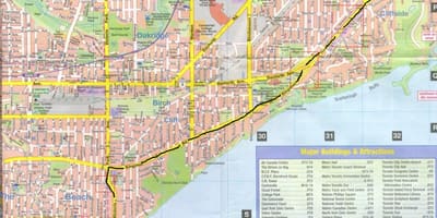 Mapa Kingston road Ontarion