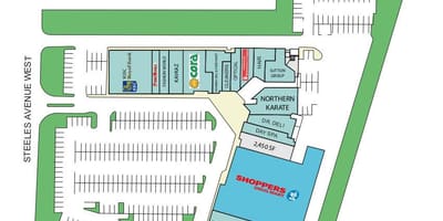 Mapa klimatizované pokoje v rekreační části mall