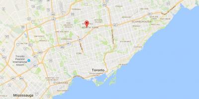 Mapa Lansing district Toronto