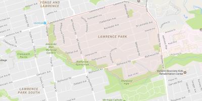 Mapa Lawrence Park sousedství Toronta