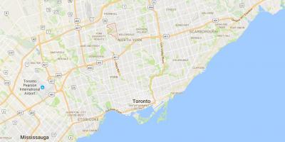 Mapa Londýn–Branson district Toronto