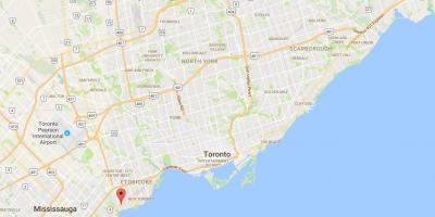 Mapa Long Branch district Toronto