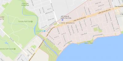 Mapa Long Branch sousedství Toronta