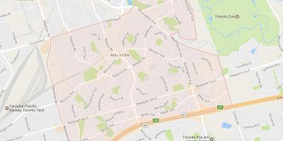 Mapa Malvern sousedství Toronta