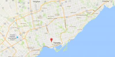 Mapa čtvrti Little Italy Toronto