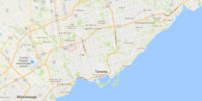 Mapa Maple Leaf district Toronto