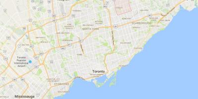 Mapa Milliken district Toronto