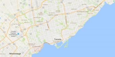 Mapa Mimico district Toronto
