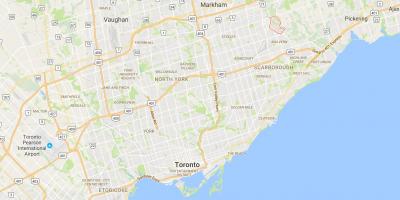Mapa Morningside Heights district Toronto