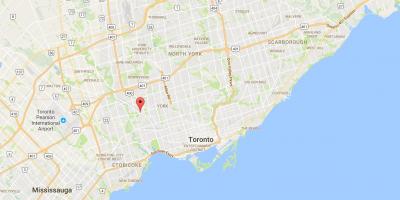 Mapa Mount Dennis district Toronto