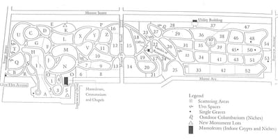 Mapa Mount pleasant cemetery