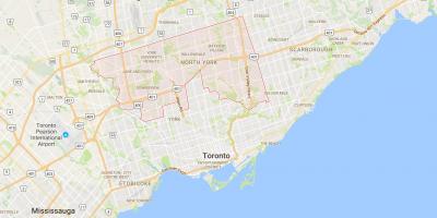 Mapa Města Toronto district Toronto