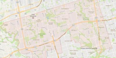 Mapa Města Toronto sousedství Toronta