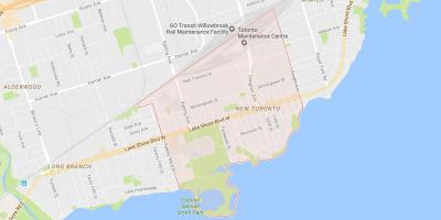 Mapa New Toronto sousedství Toronta
