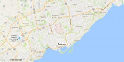 Mapa North district Toronto