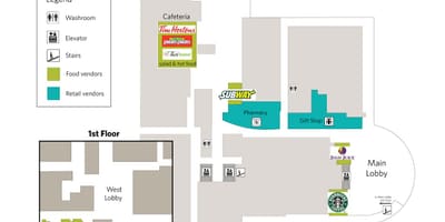 Mapa North York General Hospital Food services Toronto