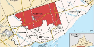 Mapa North York v Toronto