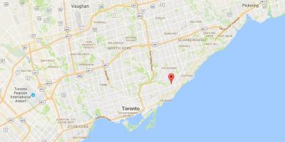 Mapa Oakridge district Toronto