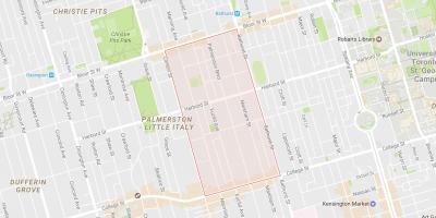 Mapa Palmerston sousedství Toronta