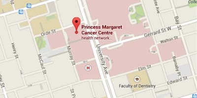 Mapa Princezna Margaret Cancer Centre Toronto