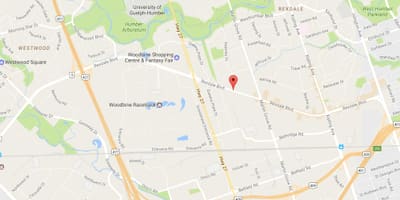 Mapa Rexdale boulevard, Toronto