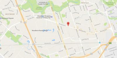 Mapa Rexdale boulevard, Toronto