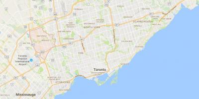 Mapa Rexdale district Toronto