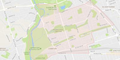 Mapa Rockcliffe–Smythe sousedství Toronta