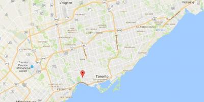 Mapa Roncesvallesu district Toronto