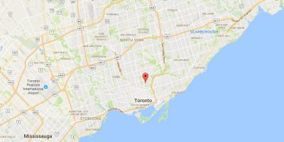Mapa Rosedale district Toronto