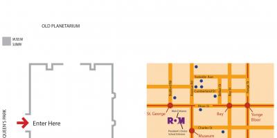 Mapa Royal Ontario Museum parkoviště