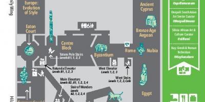 Mapa Royal Ontario Museum level 3