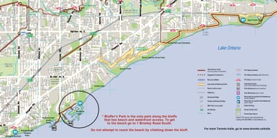 Mapa Scarborough Bluffs