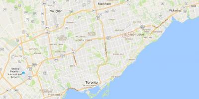 Mapa Scarborough Města Toronto district