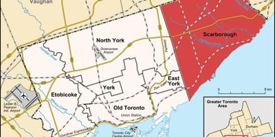 Mapa Toronto Scarborough