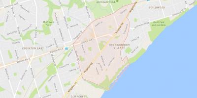 Mapa Scarborough Village sousedství Toronta