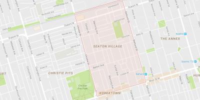 Mapa Seaton Village sousedství Toronta