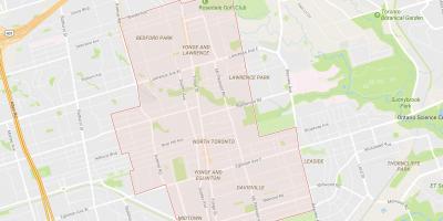 Mapa Severní čtvrť Toronto