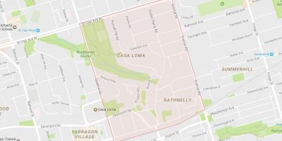 Mapa South Hill sousedství Toronta