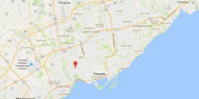 Mapa Křižovatce district Toronto