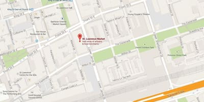 Mapa St. Lawrence market