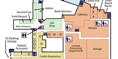 Mapa St. Joseph ' s Health centre Toronto úroveň 1
