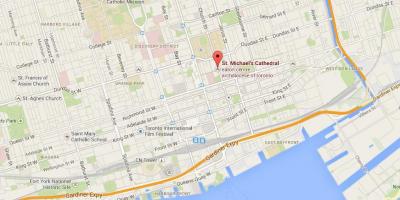 Mapa St. Michael ' s Cathedrale Toronto přehled
