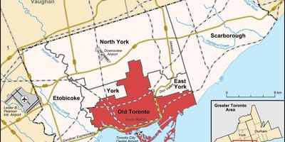 Mapa Staré Toronto