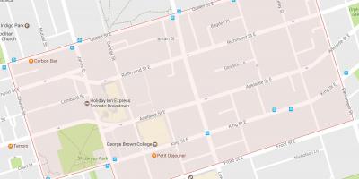 Mapa Staré Město čtvrť Toronto