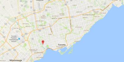 Mapa Starého Mlýna sousedství Toronta