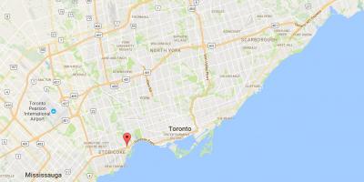 Mapa Stonegate-Queensway district Toronto