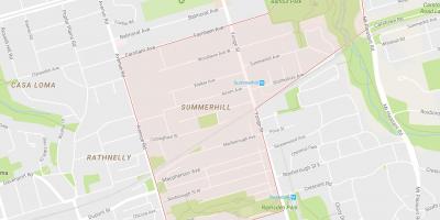 Mapa Summerhill sousedství Toronta