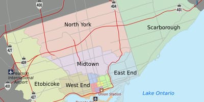 Mapa Toronto City