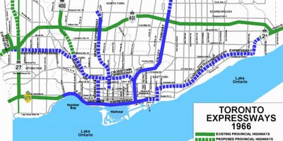 Mapa Toronto dálnic